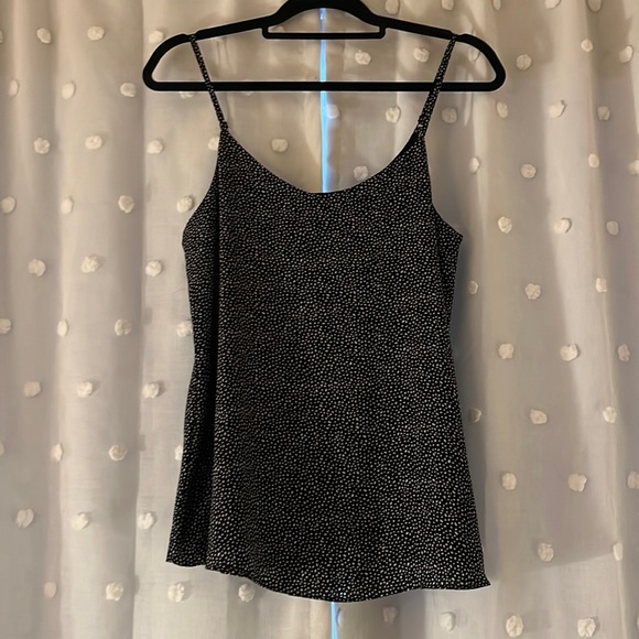 Black and white polka dot tank top - Picture 1 of 3